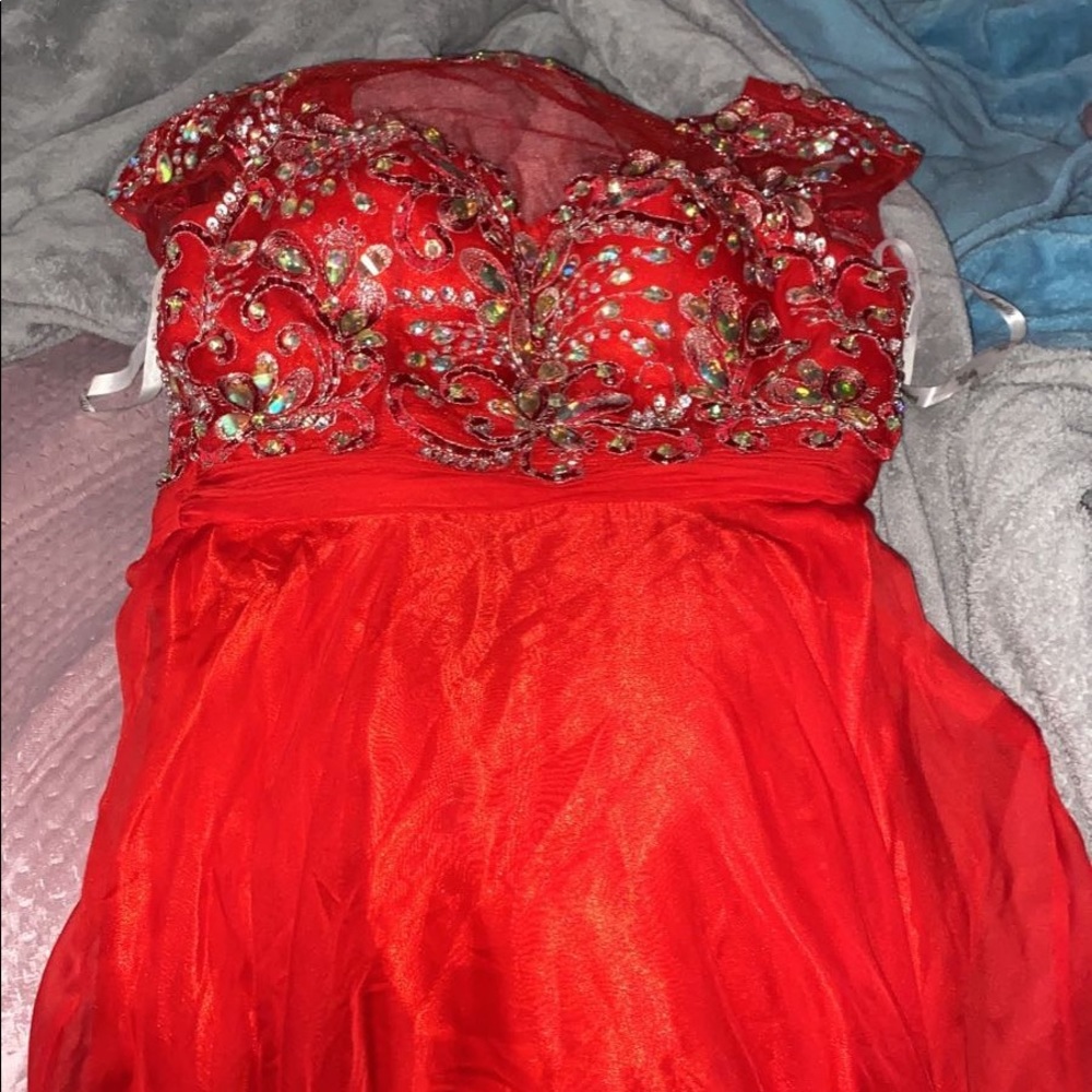 Red Sequin Prom dress